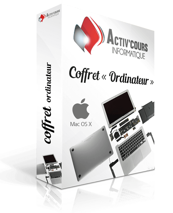 Le coffret Ordinateur et Environnement MAC OS X d'Activ'Cours Informatique